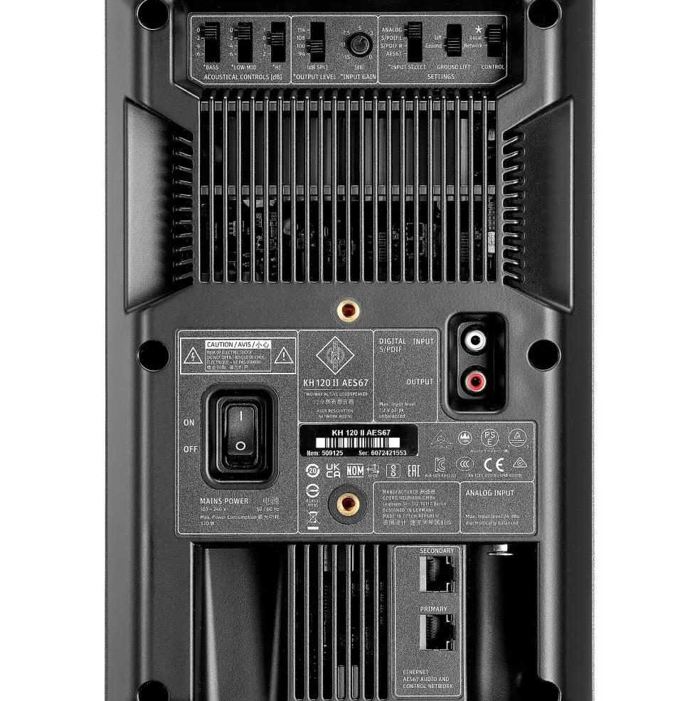 Neumann KH 120 II AES67 Two-Way, DSP-Powered Nearfield Monitor With AES67 (Pair), Anthracite