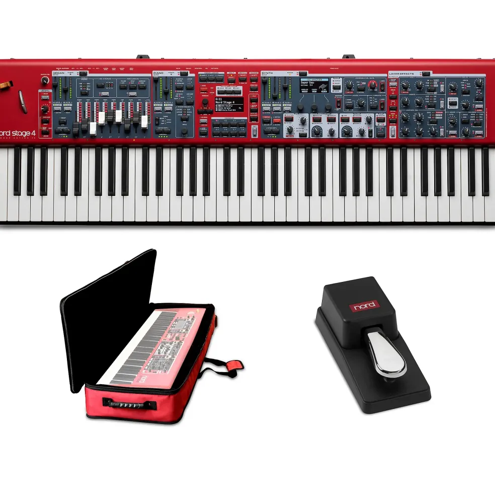 Nord Stage 4 73-Key Keyboard With Nord Soft Case and Single Pedal