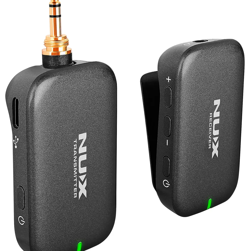 NUX B-7PSM 5.8 GHz Wireless in-Ear Monitoring System, Charging Case Included, Stereo Audio transmitter Black