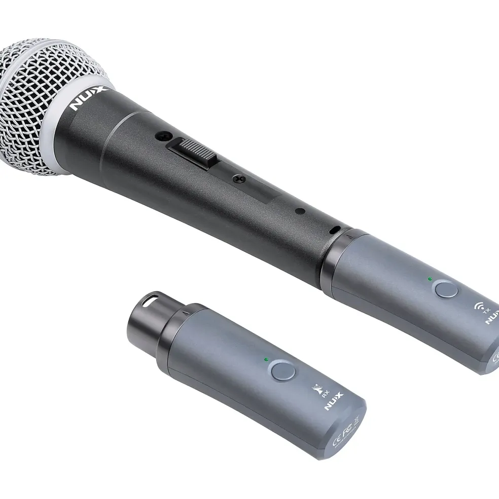 NUX B-3RC 2.4GHz Wireless Mic System Dynamic Mic Bundle With Recharging Case Black