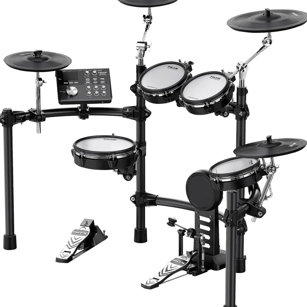 NUX DM-7X All-Remo Mesh-Head Digital Drum Kit Black