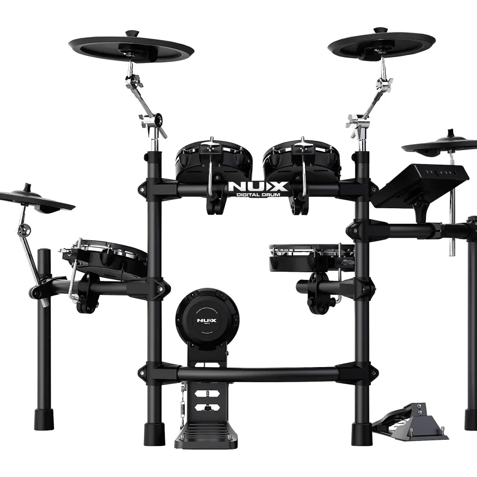 NUX DM-7X All-Remo Mesh-Head Digital Drum Kit Black