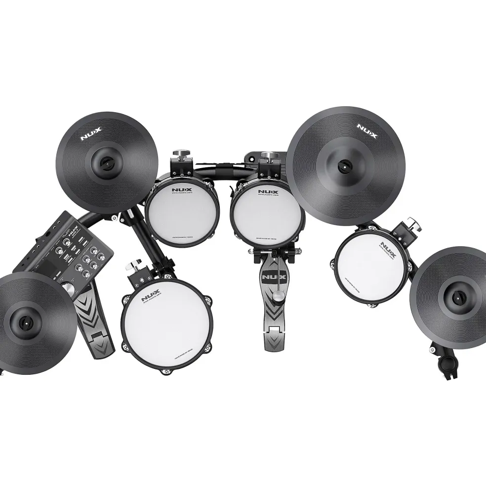 NUX DM-7X All-Remo Mesh-Head Digital Drum Kit Black