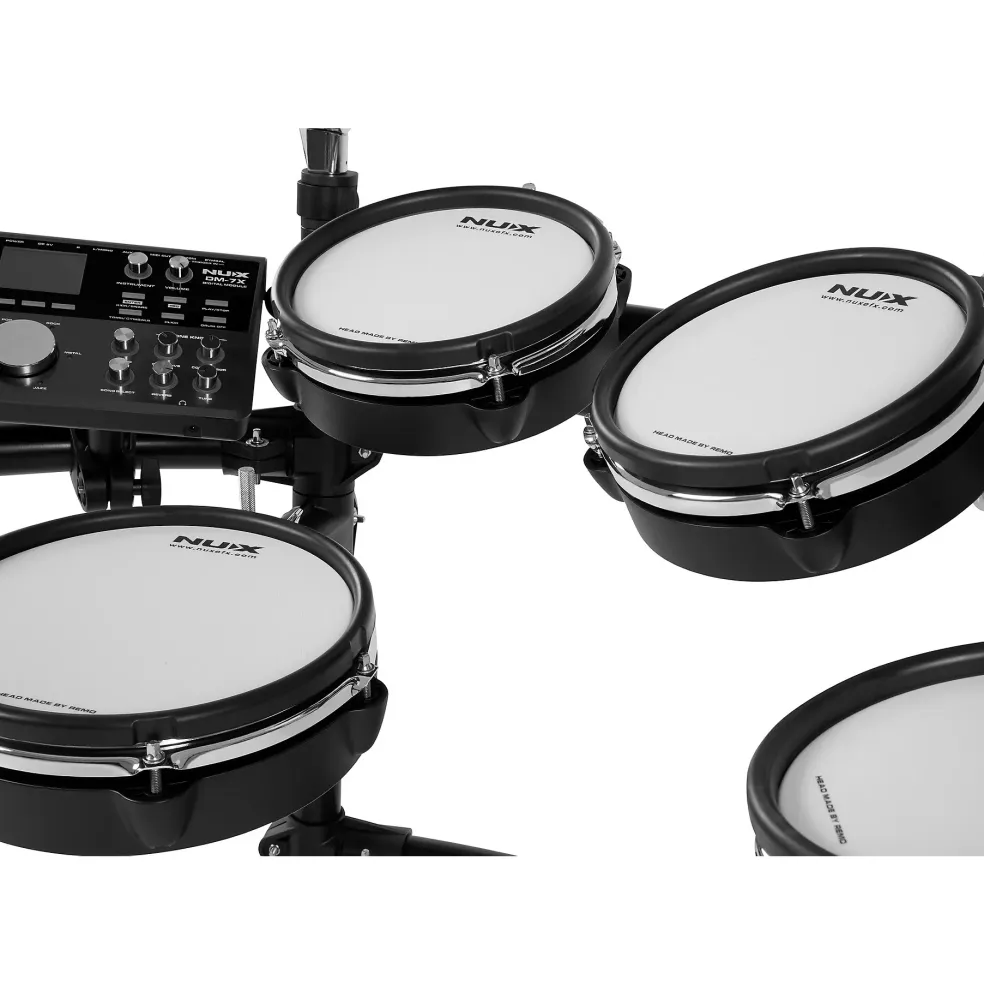 NUX DM-7X All-Remo Mesh-Head Digital Drum Kit Black