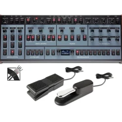 Oberheim OB-X8 Desktop Module With Sustain and Expression Pedals, Audio Cables
