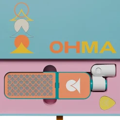 Ohma World Holes Condenser Microphone Teal & Apricot