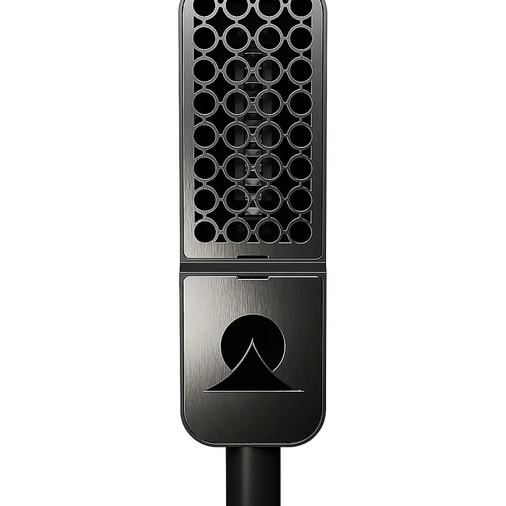 Ohma World Holes Ribbon Microphone Black & Stainless Steel