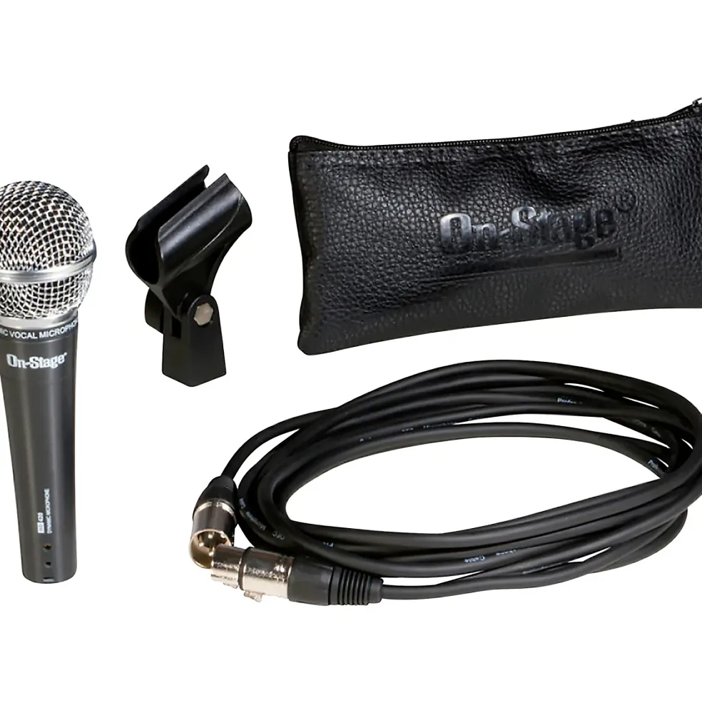 On-Stage AS420V2 Dynamic Handheld Microphone with 20' XLR Cable