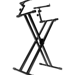 On-Stage Double-X Ergo Lok Keyboard Stand With 2nd Tier