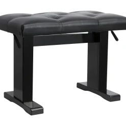 On-Stage Height Adjustable Piano Bench Black