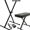 On-Stage KPK6520 Keyboard Stand/Bench Pack With Sustain Pedal