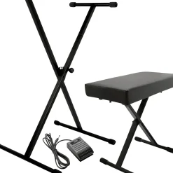 On-Stage KPK6520 Keyboard Stand/Bench Pack With Sustain Pedal