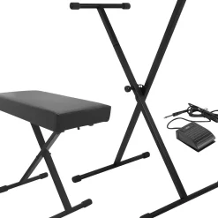 On-Stage KPK6520 Keyboard Stand/Bench Pack With Sustain Pedal