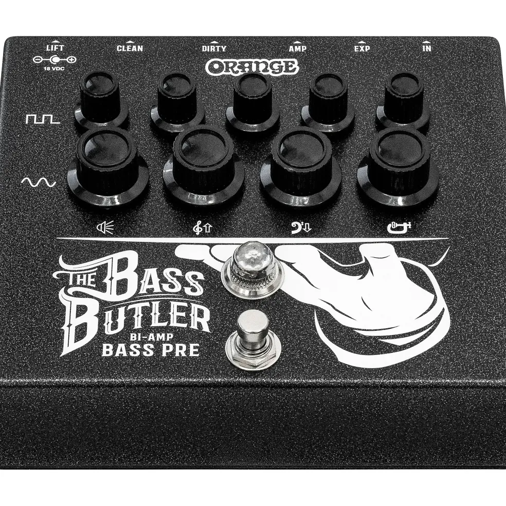 Orange Amplifiers The Bass Butler Bi-Amp Bass Pre DI Pedal Black