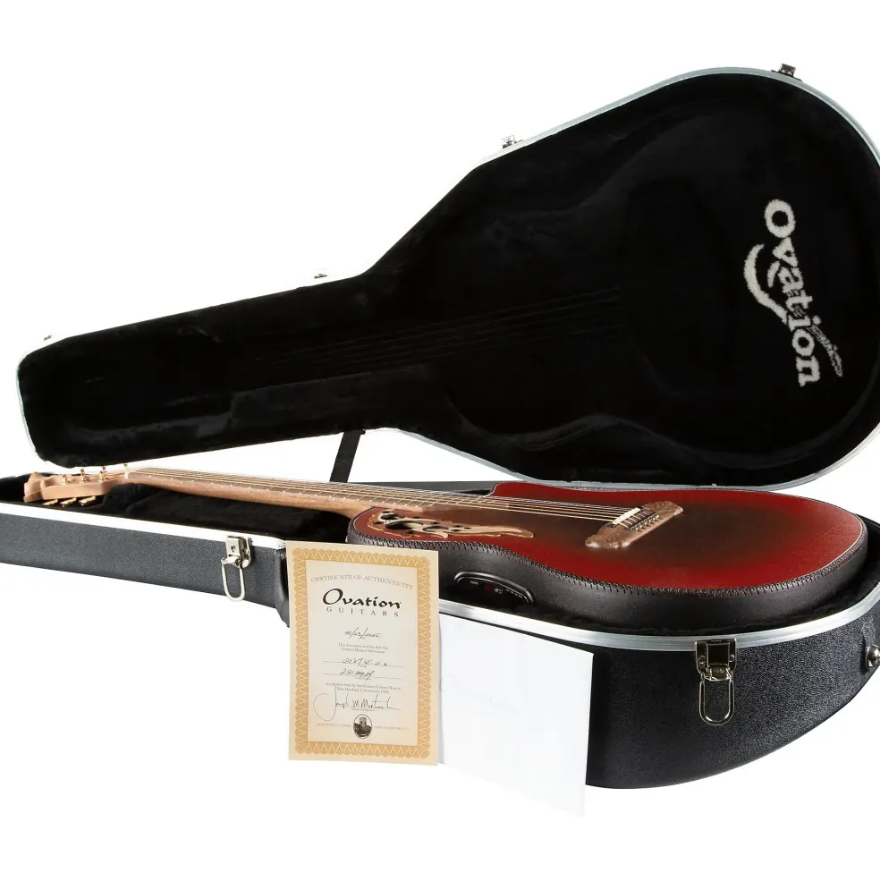 Ovation 2087GT Adamas Series Deep Contour Acoustic-Electric Guitar Reverse Red Burst