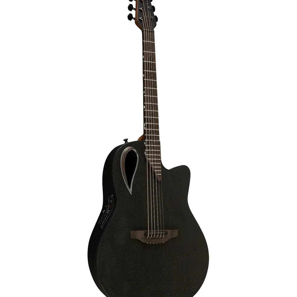 Ovation MD80-NWT-G Adamas Series Mid-Depth Contour Acoustic-Electric Guitar Natural Texture Woven Black