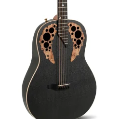 Ovation U581T-SPM-G Adamas Series Deep Contour Acoustic-Electric Guitar Black Satin Copper Metal Flake