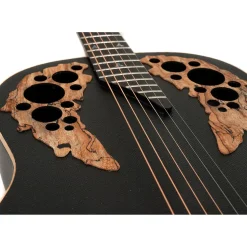 Ovation U581T-SPM-G Adamas Series Deep Contour Acoustic-Electric Guitar Black Satin Copper Metal Flake