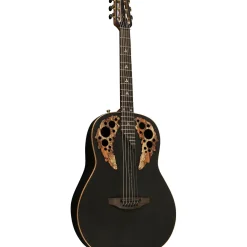 Ovation U581T-SPM-G Adamas Series Deep Contour Acoustic-Electric Guitar Black Satin Copper Metal Flake