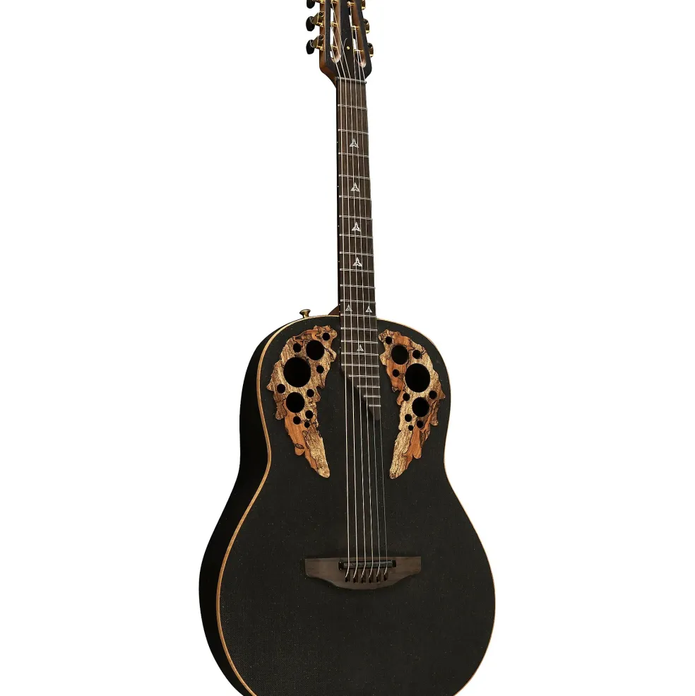 Ovation U581T-SPM-G Adamas Series Deep Contour Acoustic-Electric Guitar Black Satin Copper Metal Flake
