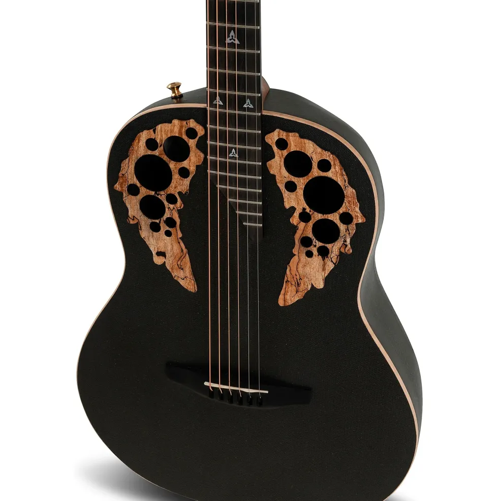 Ovation U581T-SPM-G Adamas Series Deep Contour Acoustic-Electric Guitar Black Satin Copper Metal Flake