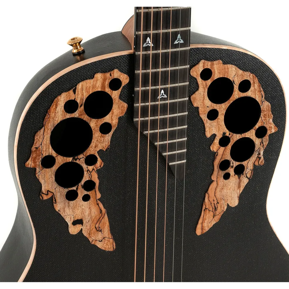 Ovation U581T-SPM-G Adamas Series Deep Contour Acoustic-Electric Guitar Black Satin Copper Metal Flake