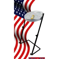 Panyard Jumbie Jam Steel Drum Kit with Metal Z-Floor Stand Silver