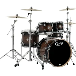 PDP by DW Concept Maple Exotic Series 5-Piece Shell Pack Walnut to Charcoal Burst