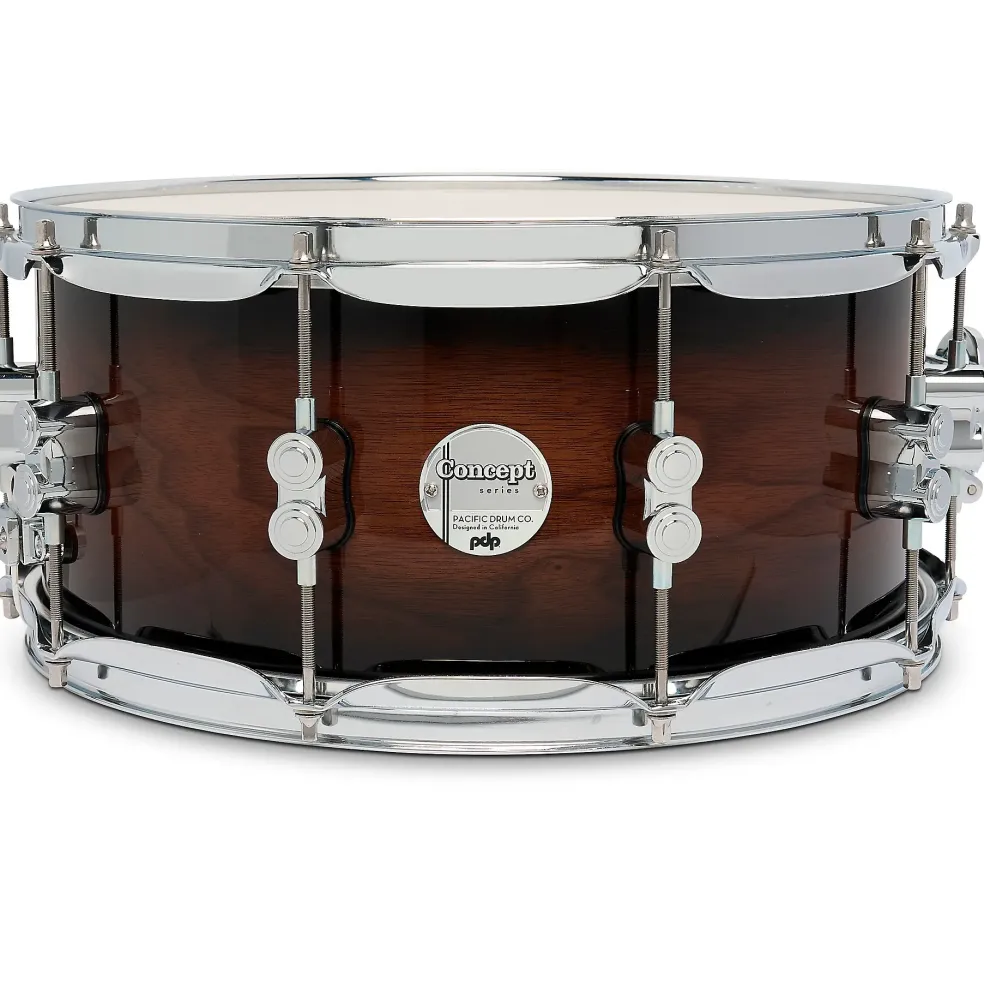 PDP by DW Concept Maple Exotic Snare Drum 14 x 6.5 in. Walnut to Charcoal Burst