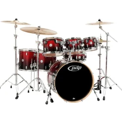 PDP by DW Concept Maple 7-Piece Shell Pack Red To Black Fade