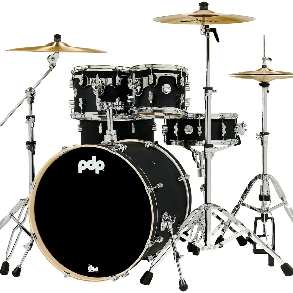 PDP by DW Concept Maple 4-Piece Fusion Shell Pack With Chrome Hardware Satin Seafoam