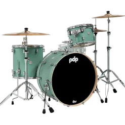 PDP by DW Concept Maple 3-Piece Rock Shell Pack With Chrome Hardware Satin Seafoam