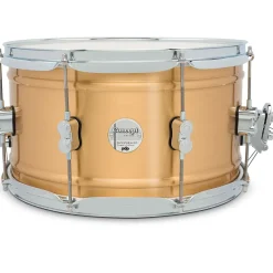 PDP by DW Concept Series 1.2 mm Natural Satin Brushed Brass Snare Drum 14 x 8 in.