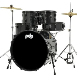 PDP by DW Encore Complete 5-Piece Drum Set With Hardware & Cymbals Black Onyx