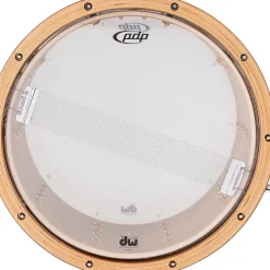 PDP by DW Limited-Edition Dark Stain Walnut and Maple Snare With Walnut Hoops and Chrome Hardware and SKB Case