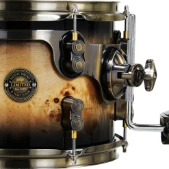 PDP by DW Limited-Edition Mapa Burl 4-Piece Shell Pack With Antique Bronze Hardware Black Burst