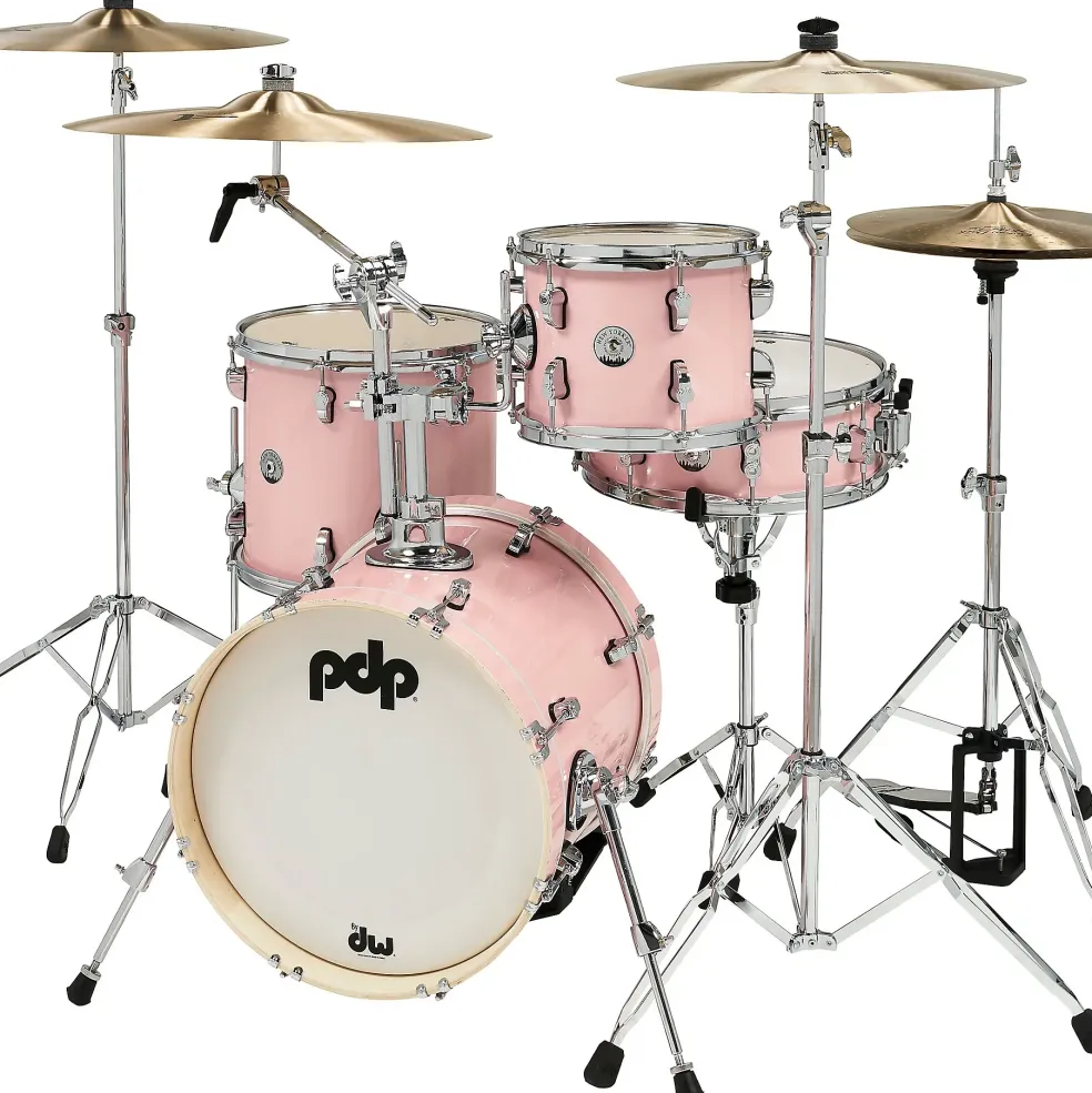 PDP by DW New Yorker 4-Piece Shell Pack With 16" Bass Drum Pale Rose Sparkle