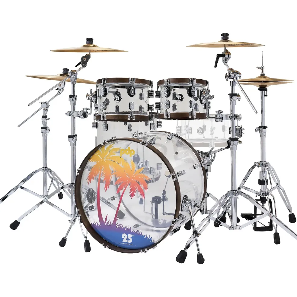 PDP by DW 25th Anniversary Clear Acrylic 4-Piece Shell Pack