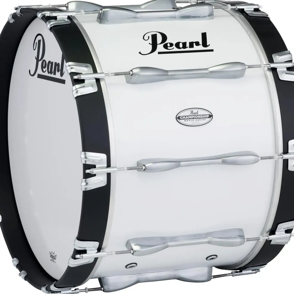 Pearl 28 x 14 in. Championship Maple Marching Bass Drum Pure White