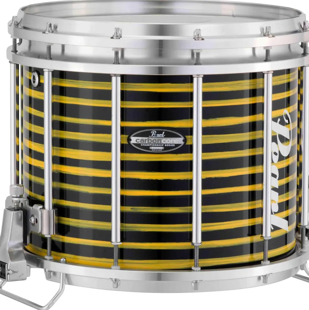 Pearl Championship CarbonCore Varsity FFX Marching Snare Drum Burst Finish 13 x 11 in. Black Silver #368