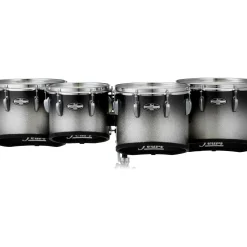 Pearl Championship CarbonCore Marching Tenor Drums Quad Sonic Cut 10, 12, 13, 14 in. Black Silver Burst #368