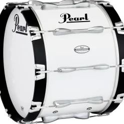 Pearl Championship Maple Marching Bass Drum 20x14 Inch Pure White