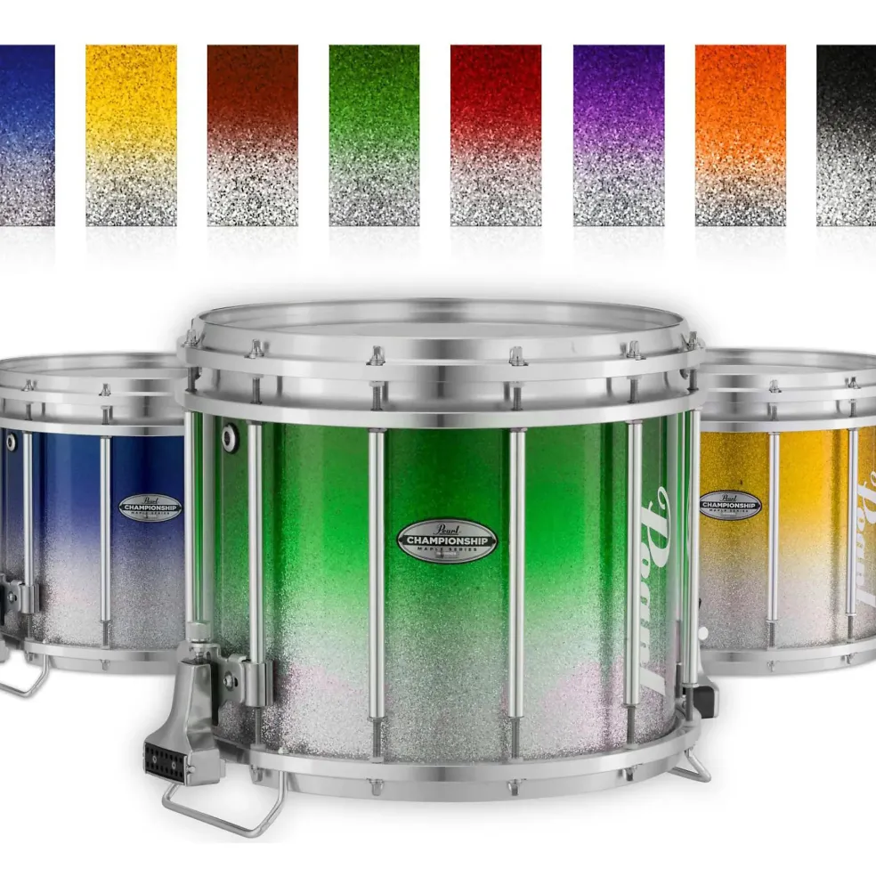 Pearl Championship Maple Varsity FFX Marching Snare Drum Fade Top Finish 14 x 12 in. Orange Silver #980