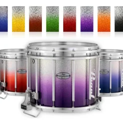 Pearl Championship Maple Varsity FFX Marching Snare Drum Fade Bottom Finish 14 x 12 in. Purple Silver #976
