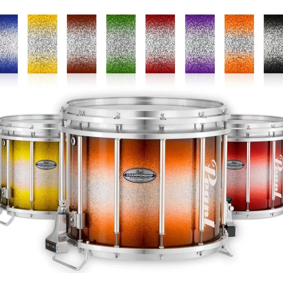 Pearl Championship Maple Varsity FFX Marching Snare Drum Fade Bottom Finish 14 x 12 in. Purple Silver #976