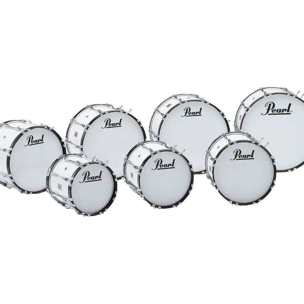 Pearl Competitor Marching Bass Drum Pure White (#33) 22x14