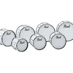 Pearl Competitor Marching Bass Drum Pure White (#33) 22x14