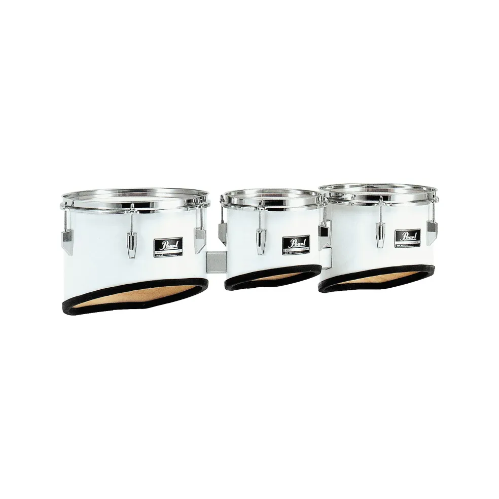 Pearl Competitor Marching Tom Set Pure White (#33) 8,10,12 set