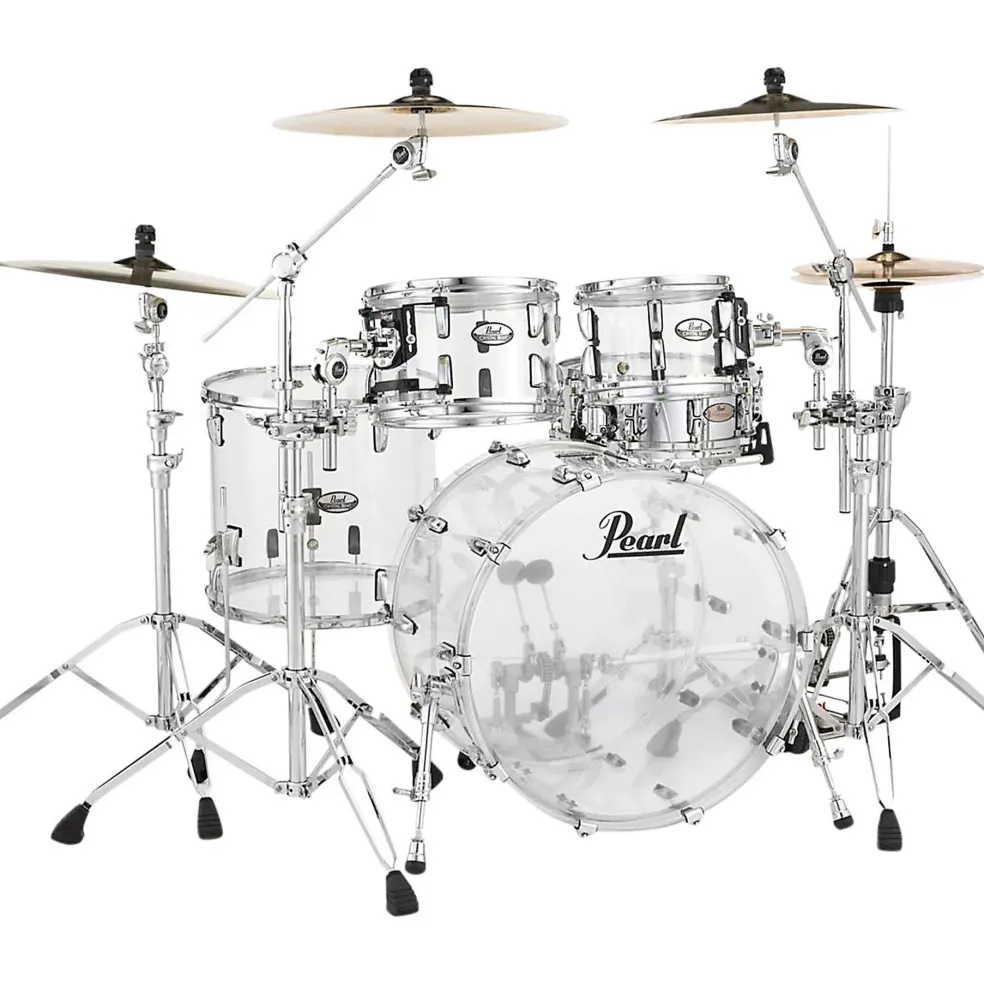 Pearl Crystal Beat 4-Piece New Fusion Shell Pack Ultra Clear
