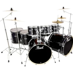 Pearl Export Double Bass 8-Piece Drum Set Jet Black